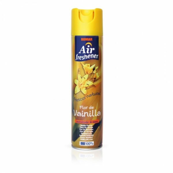 ambientador spray aroma flor vainilla romar